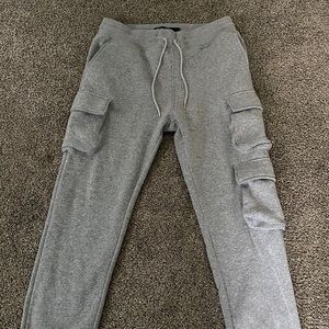 Grey thick cargo sweats